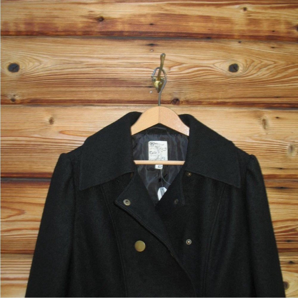 NWT Tulle Wool Blend Ruffle Coat Jacket - Picture 4 of 9